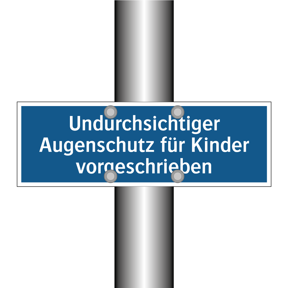 Undurchsichtiger Augenschutz für Kinder vorgeschrieben