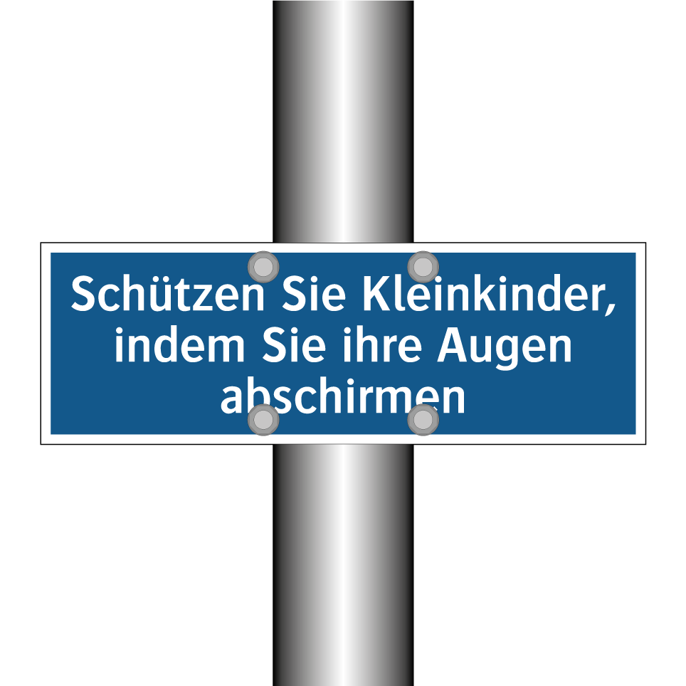 Schützen Sie Kleinkinder, indem Sie ihre Augen abschirmen