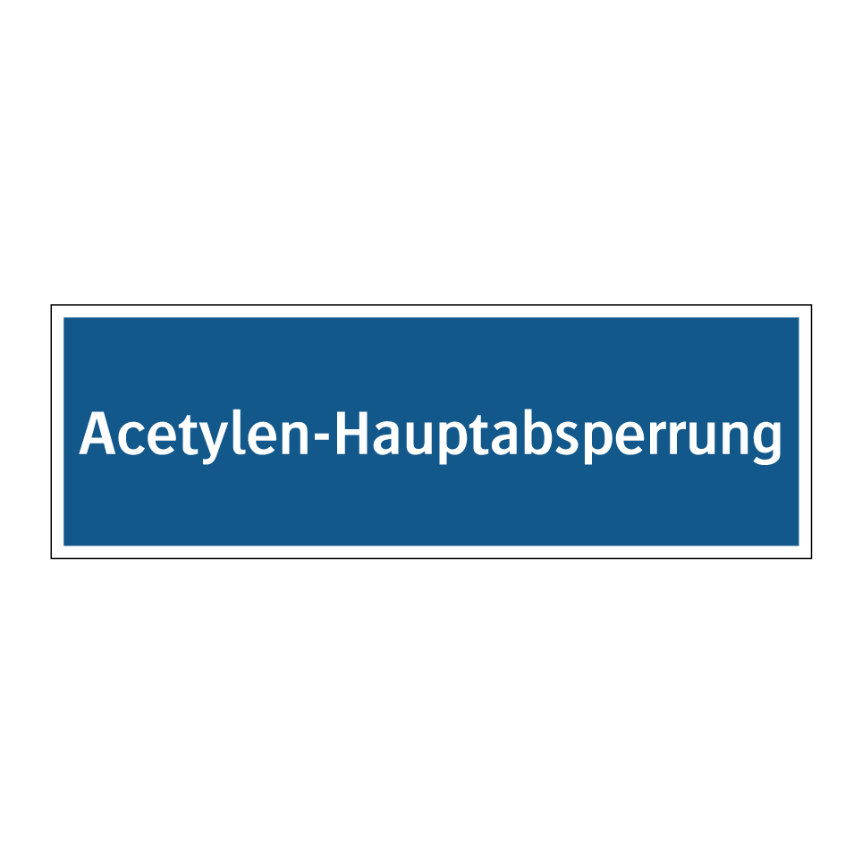 Acetylen-Hauptabsperrung