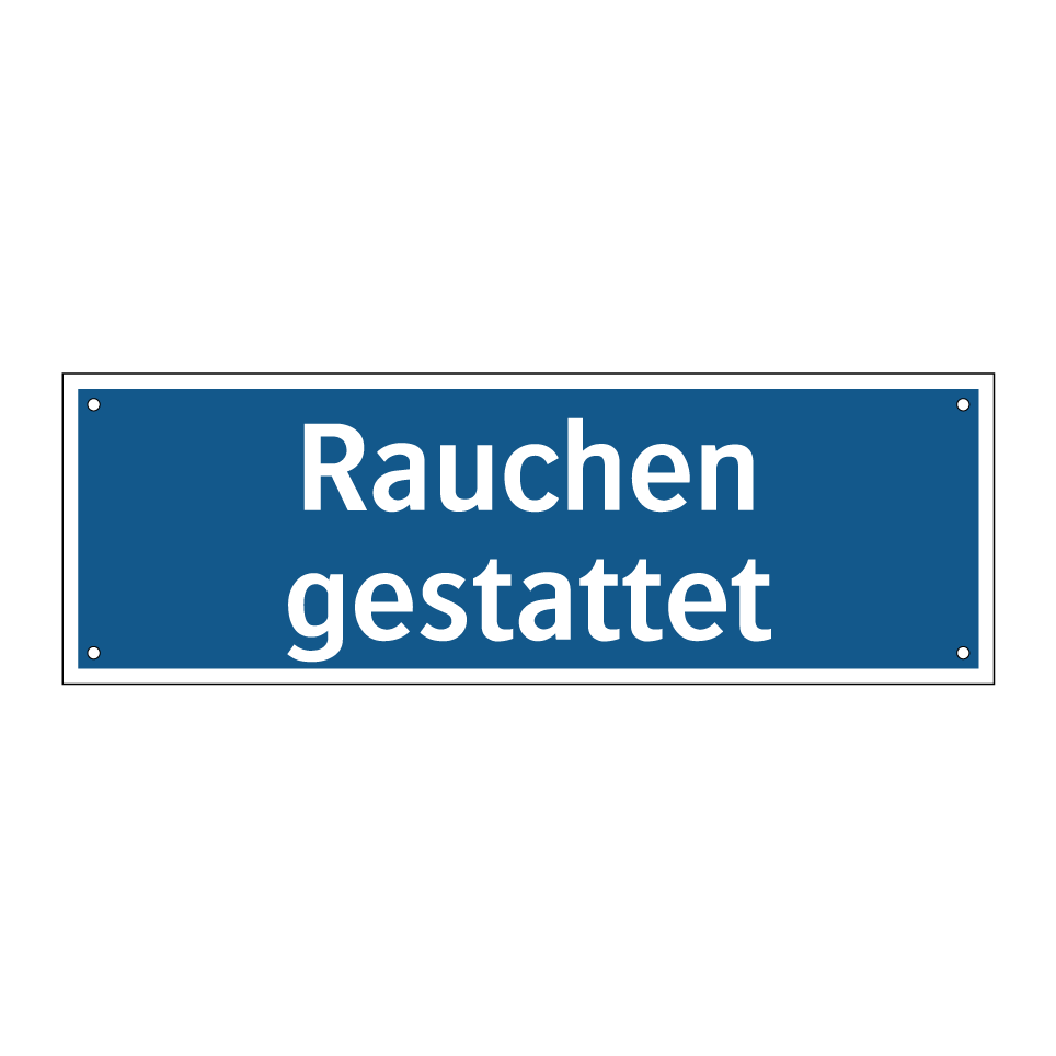 Rauchen gestattet