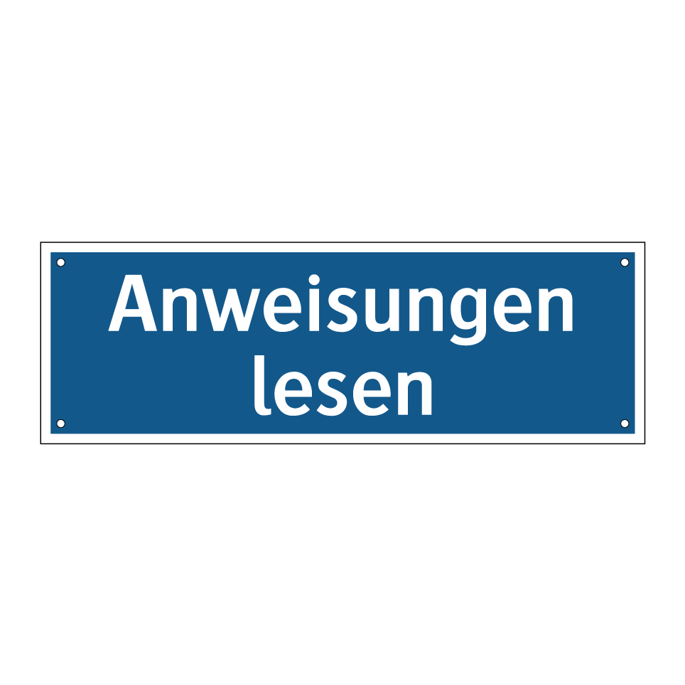 Anweisungen lesen