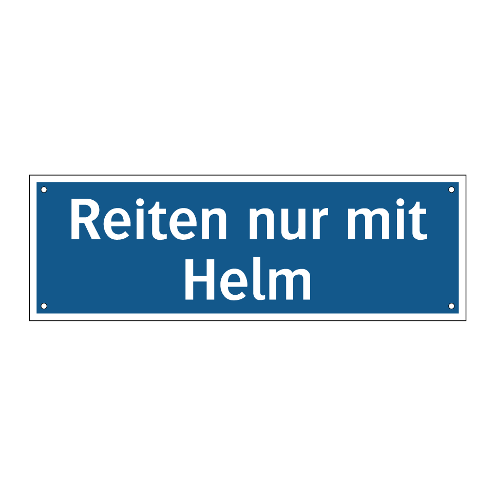 Reiten nur mit Helm