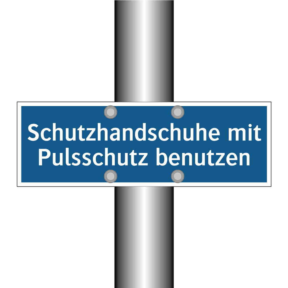 Schutzhandschuhe mit Pulsschutz benutzen