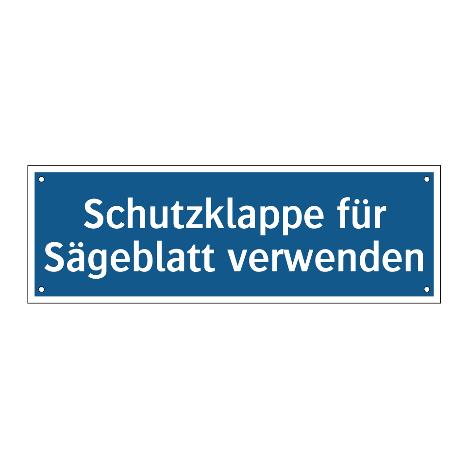 Schutzklappe für Sägeblatt verwenden