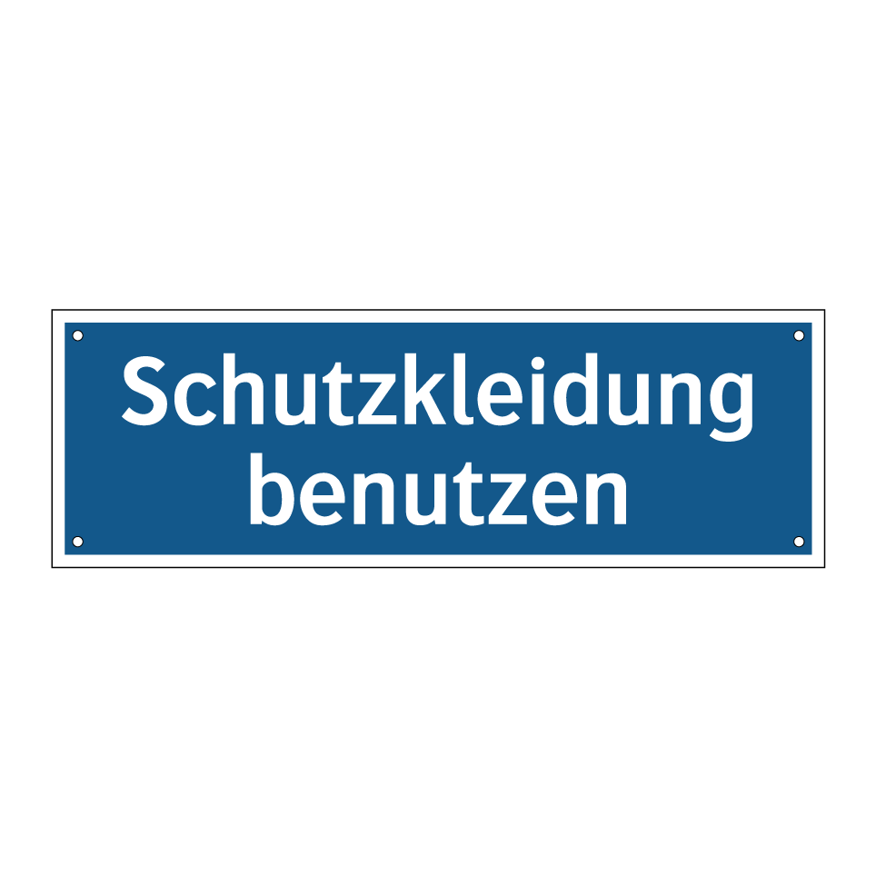 Schutzkleidung benutzen