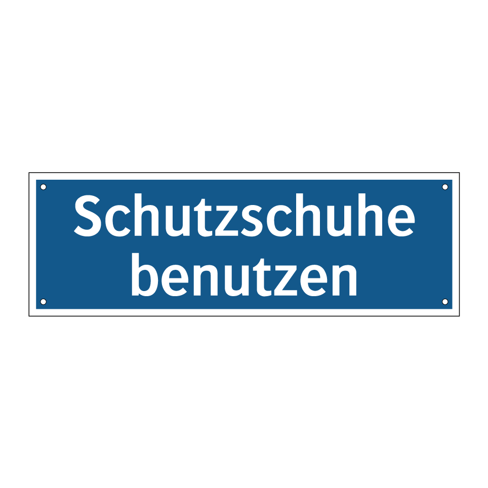 Schutzschuhe benutzen