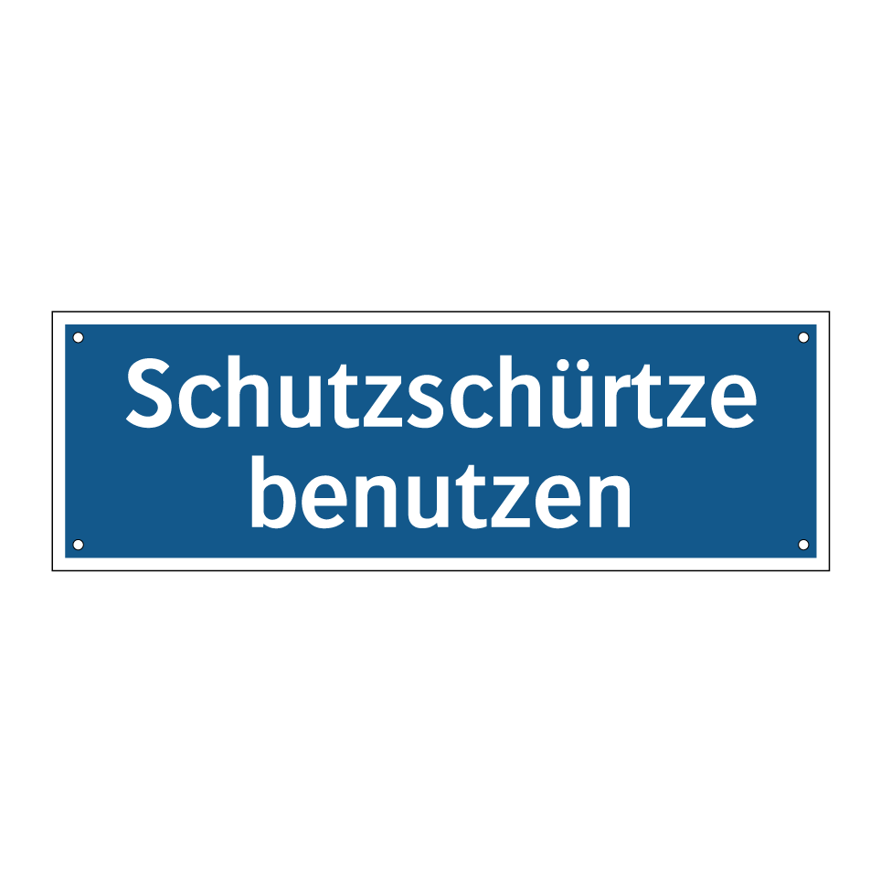 Schutzschürtze benutzen
