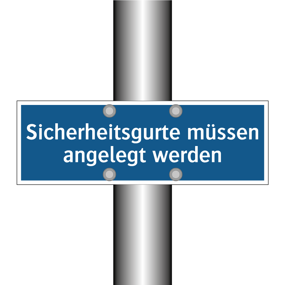 Sicherheitsgurte müssen angelegt werden