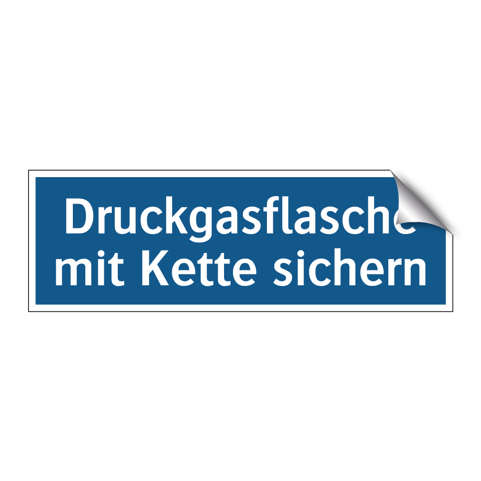 Druckgasflasche mit Kette sichern