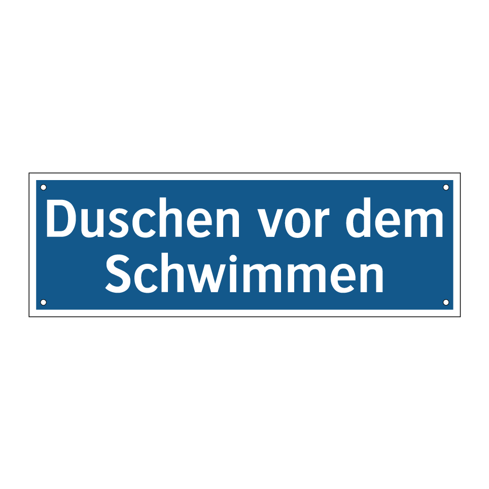 Duschen vor dem Schwimmen