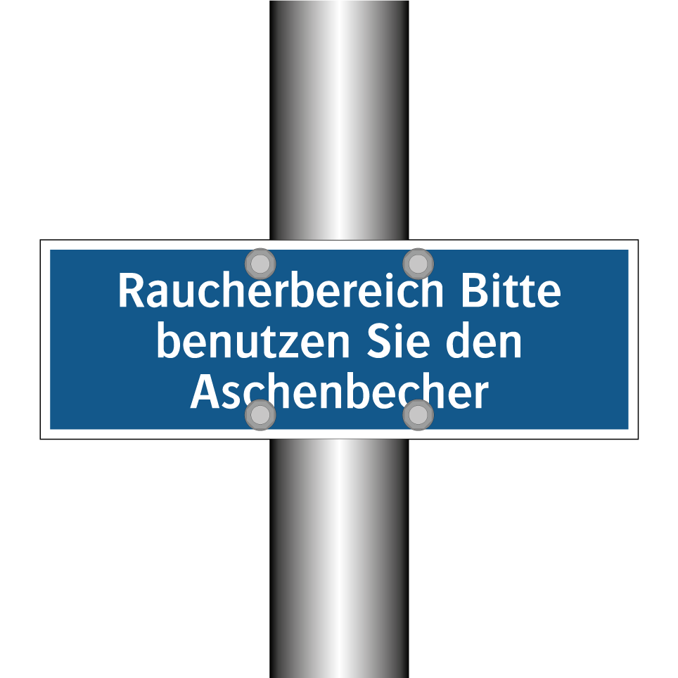 Raucherbereich Bitte benutzen Sie den Aschenbecher