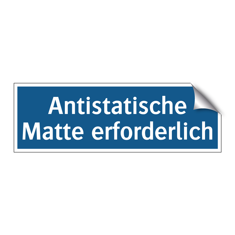 Antistatische Matte erforderlich