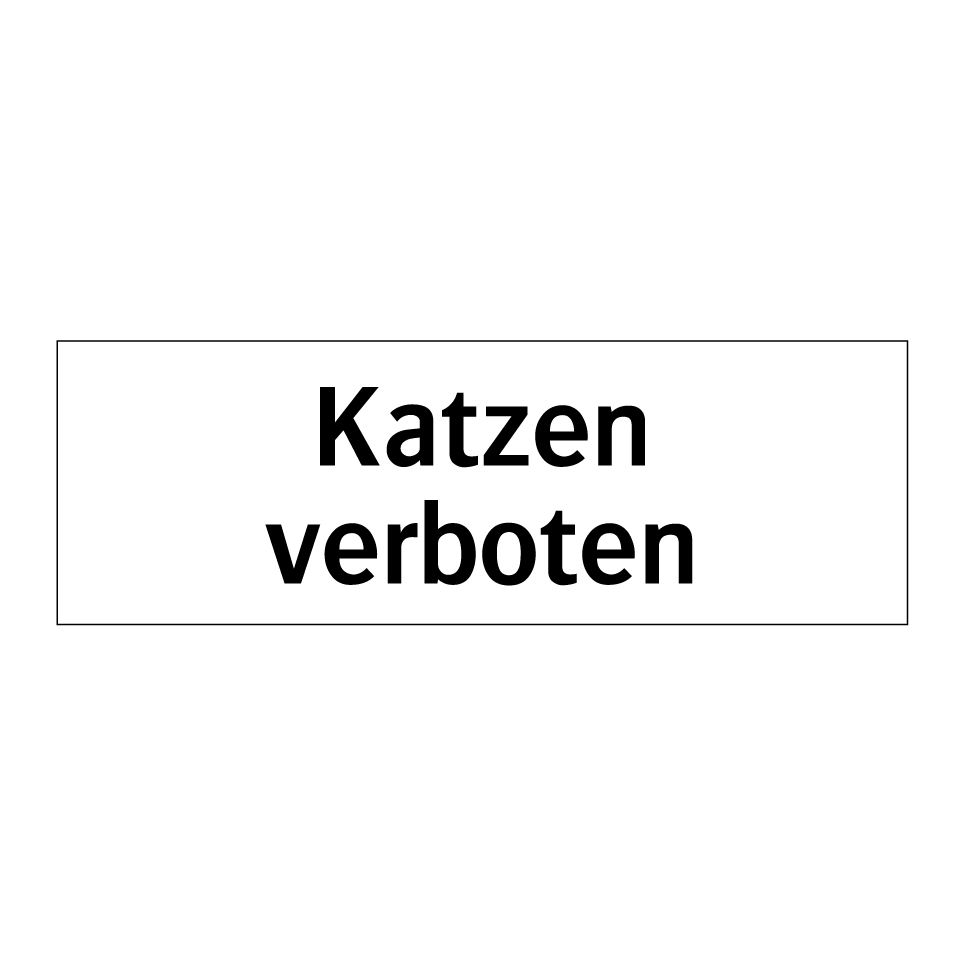 Katzen verboten