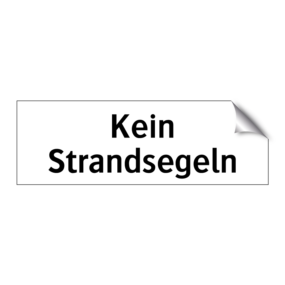 Kein Strandsegeln