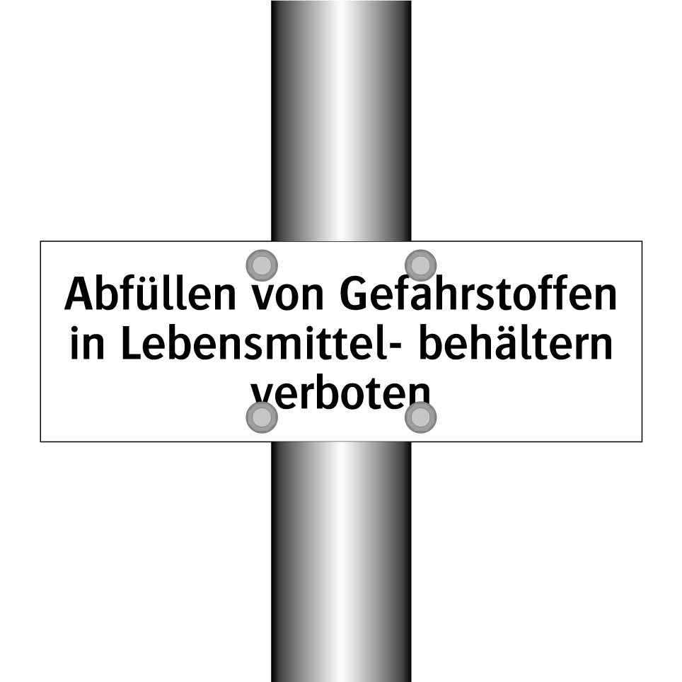 Abfüllen von Gefahrstoffen in Lebensmittel- behältern verboten