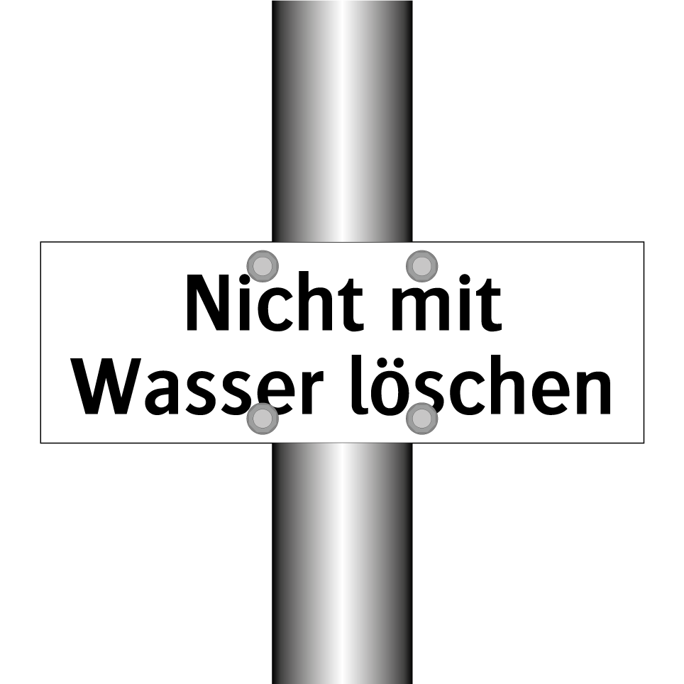 Nicht mit Wasser löschen