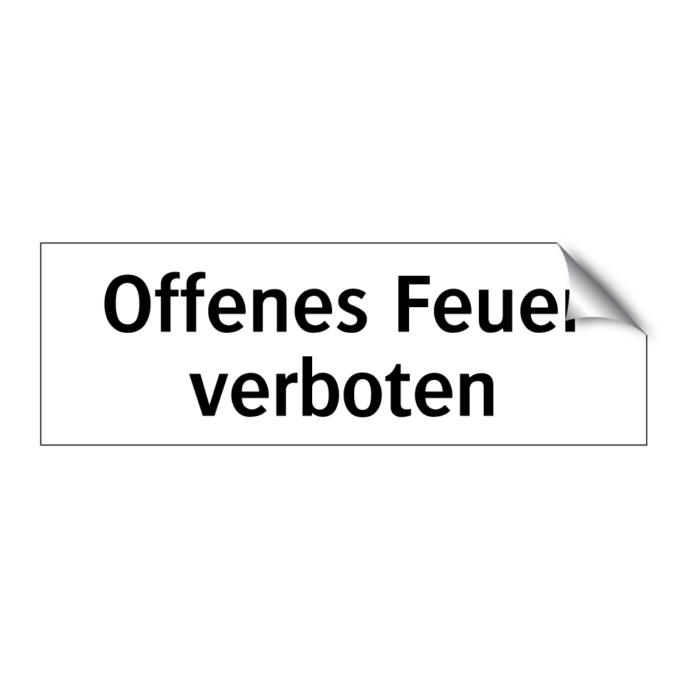 Offenes Feuer verboten