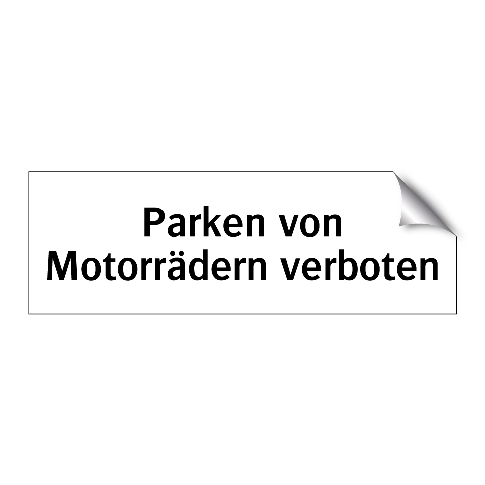 Parken von Motorrädern verboten