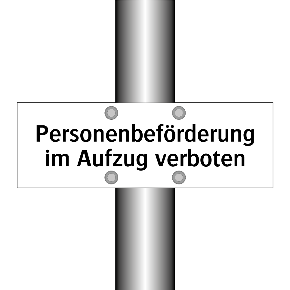 Personenbeförderung im Aufzug verboten