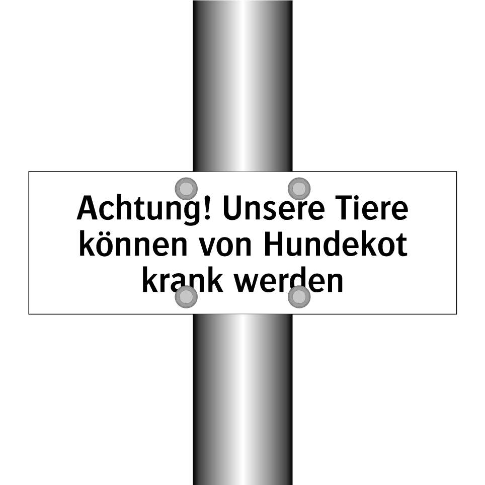 Achtung! Unsere Tiere können von Hundekot krank werden