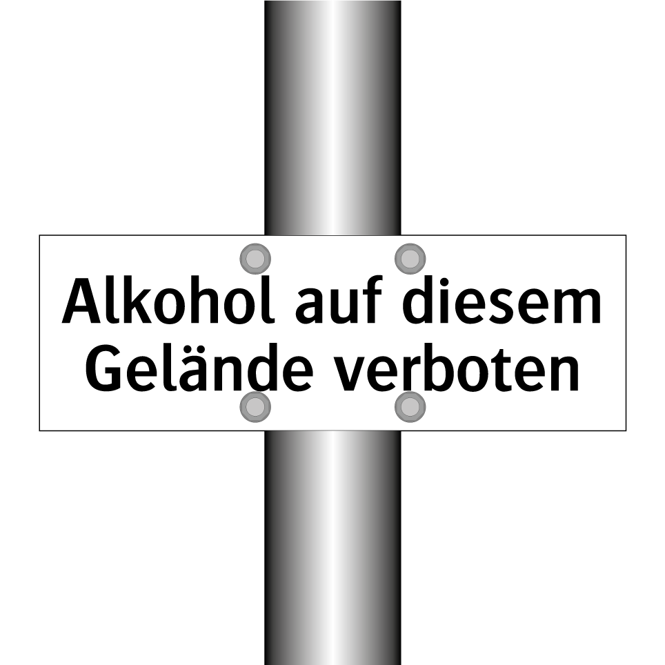 Alkohol auf diesem Gelände verboten