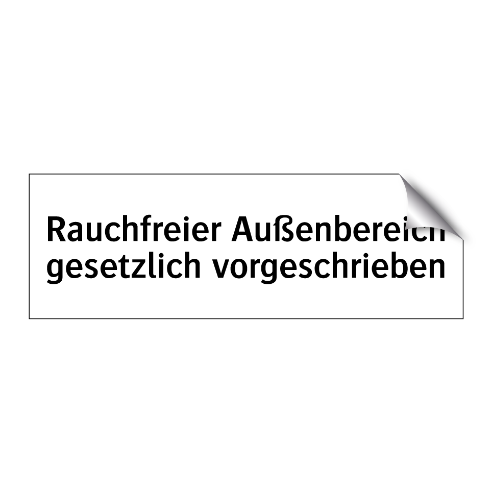 Rauchfreier Außenbereich gesetzlich vorgeschrieben