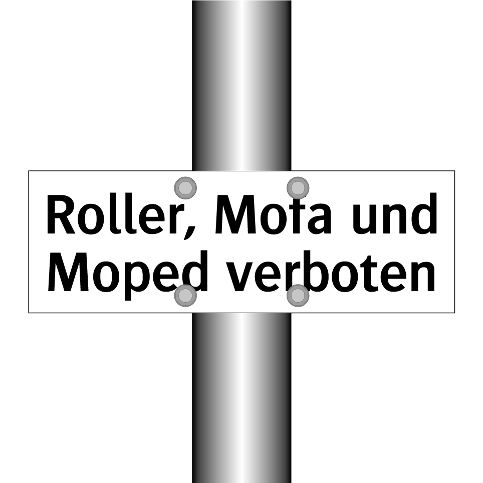 Roller, Mofa und Moped verboten