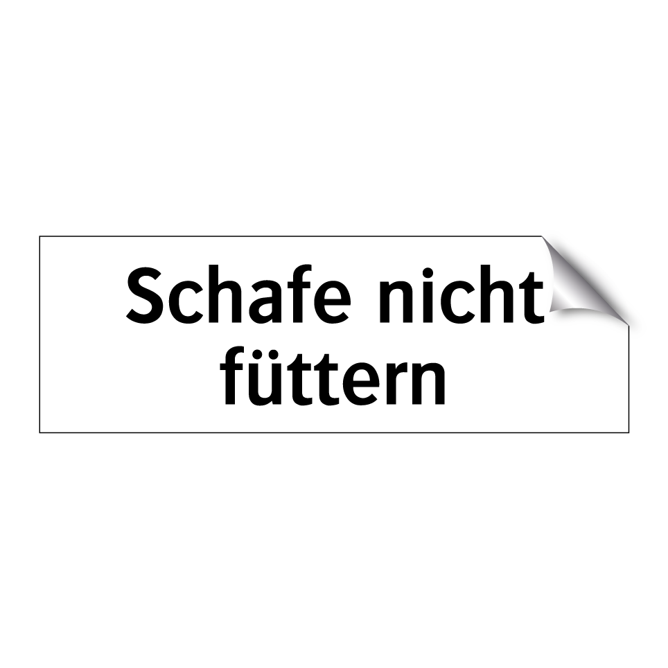 Schafe nicht füttern