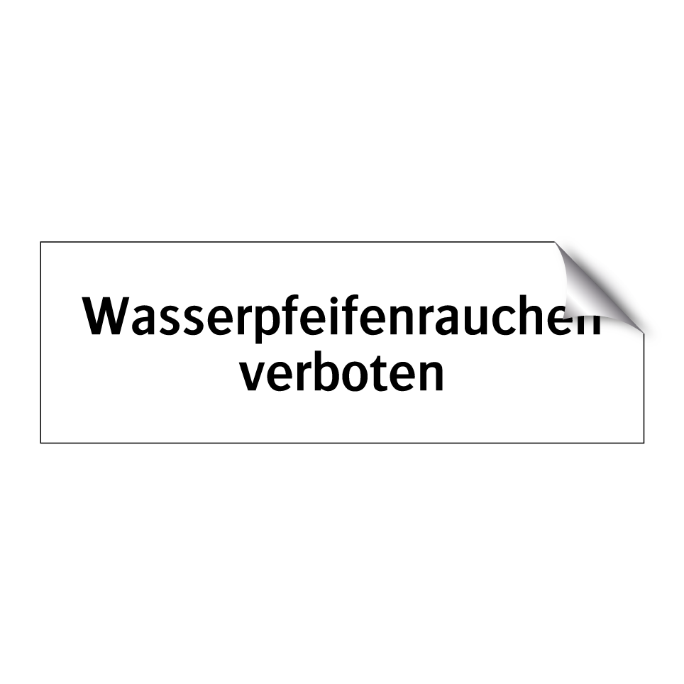 Wasserpfeifenrauchen verboten