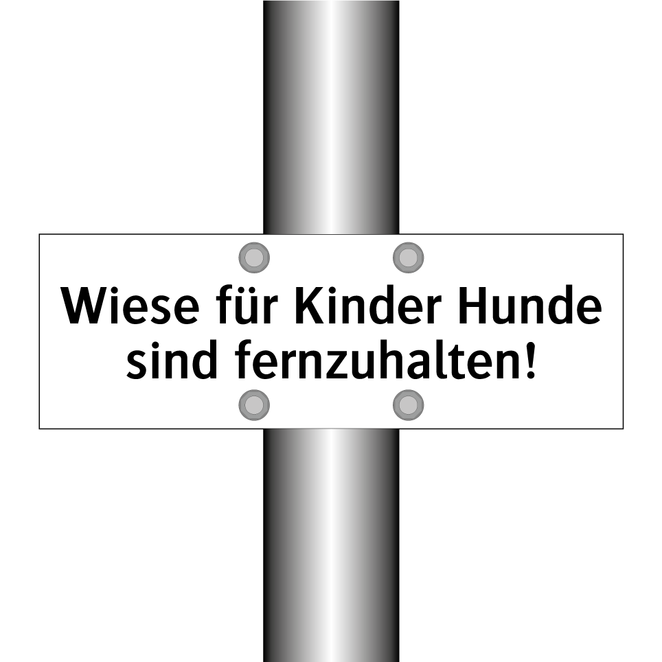Wiese für Kinder Hunde sind fernzuhalten!