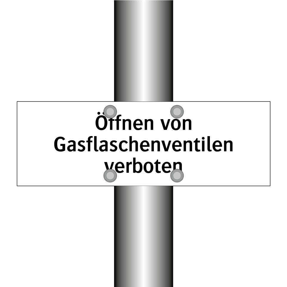 Öffnen von Gasflaschenventilen verboten