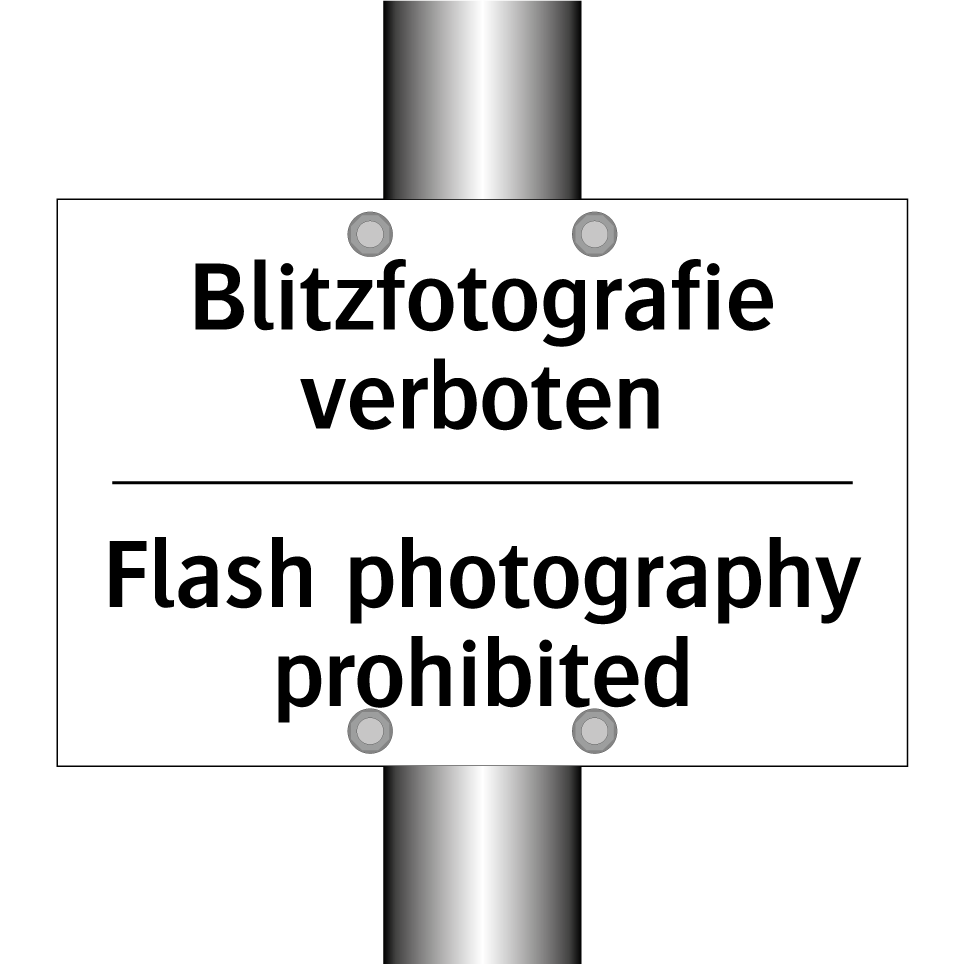 Blitzfotografie verboten - Flash photography prohibited