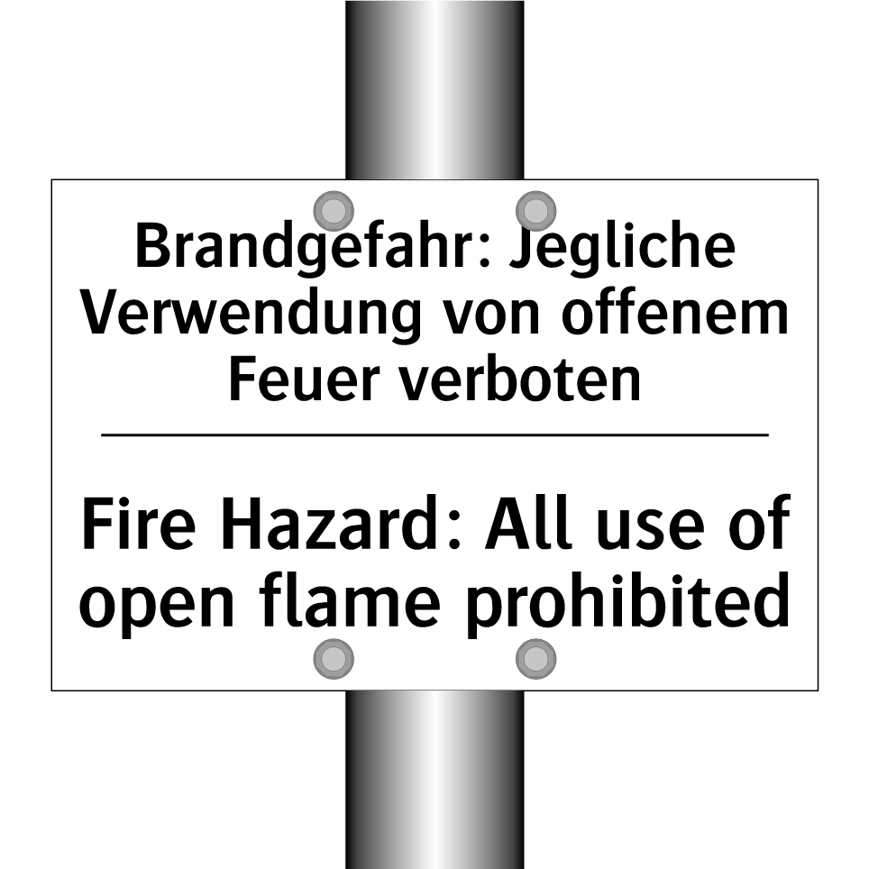 Brandgefahr: Jegliche Verwendung /.../ - Fire Hazard: All use of open flame /.../