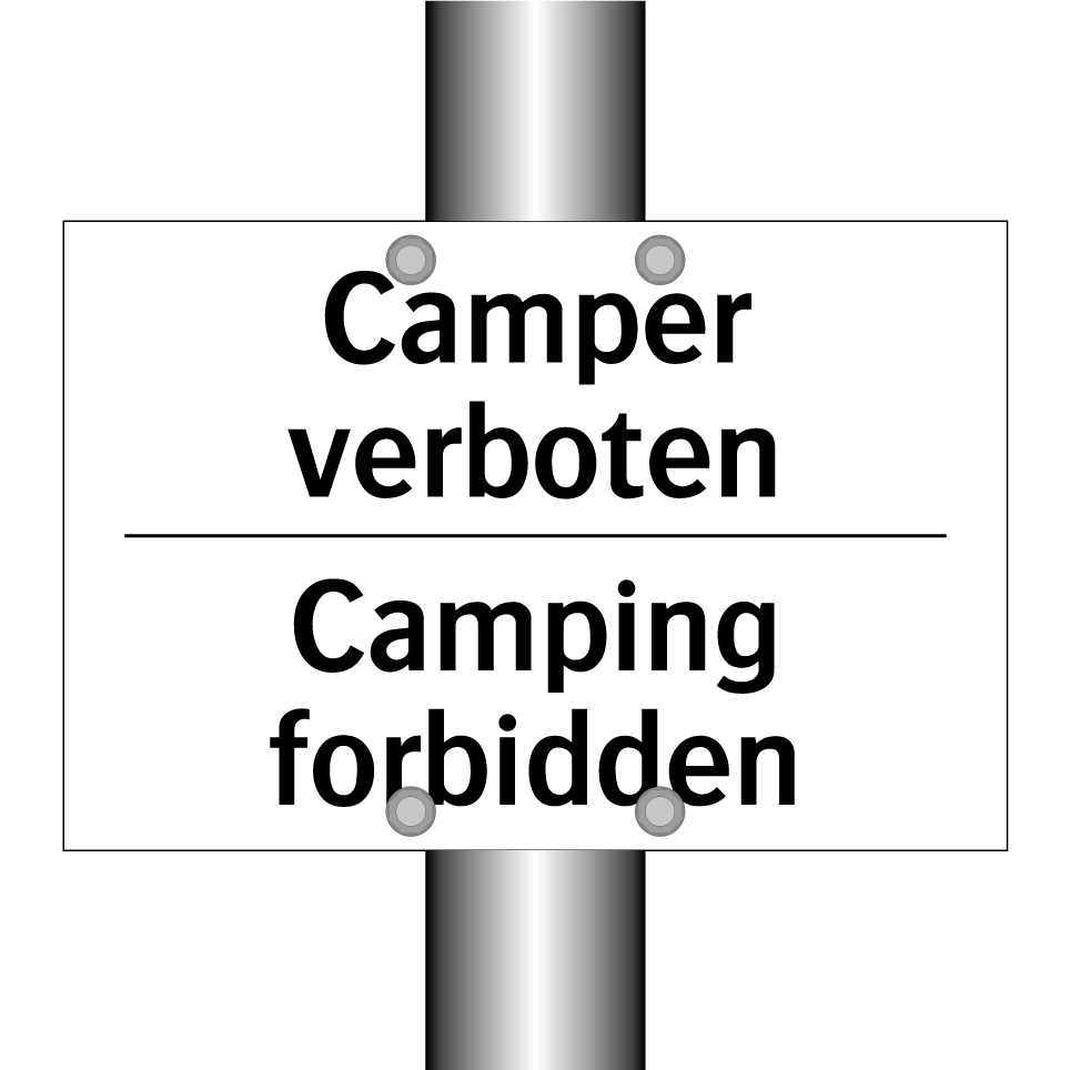 Camper verboten - Camping forbidden