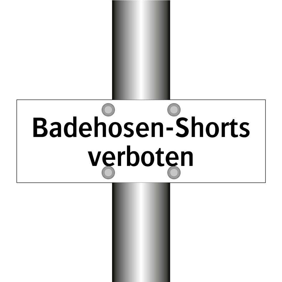 Badehosen-Shorts verboten