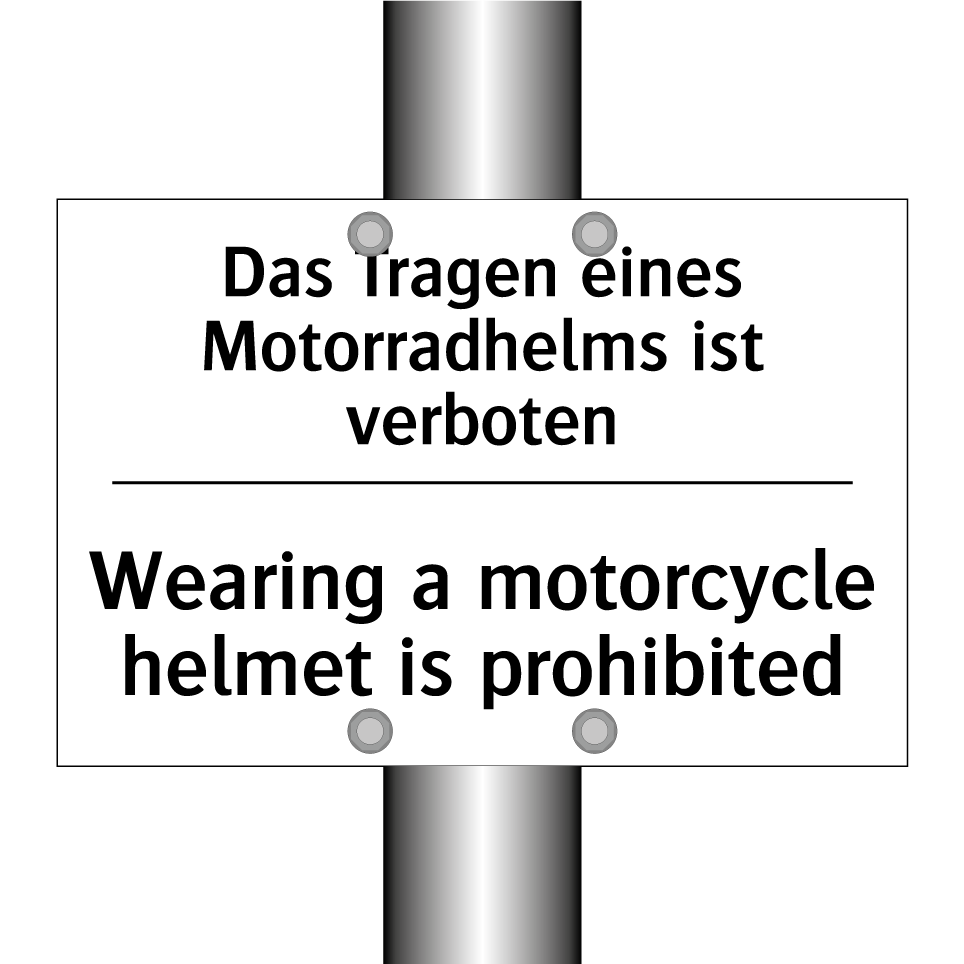 Das Tragen eines Motorradhelms /.../ - Wearing a motorcycle helmet is /.../
