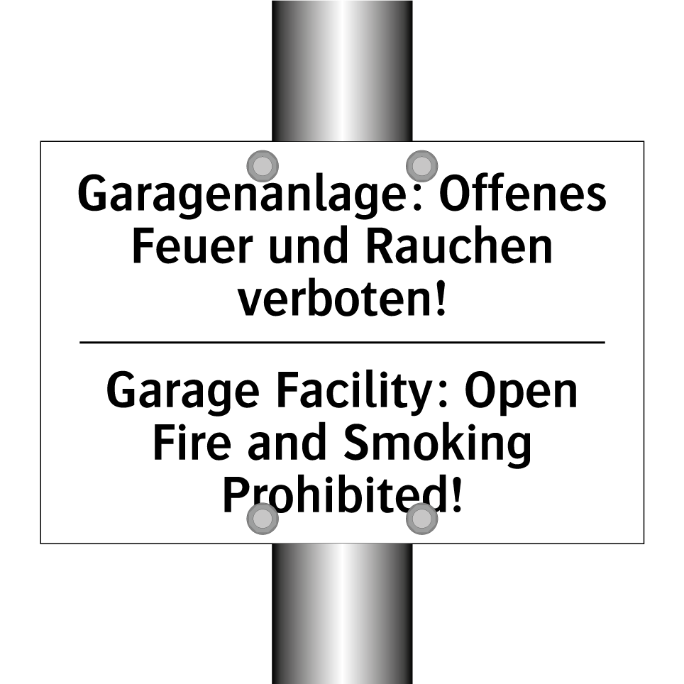 Garagenanlage: Offenes Feuer und /.../ - Garage Facility: Open Fire and /.../