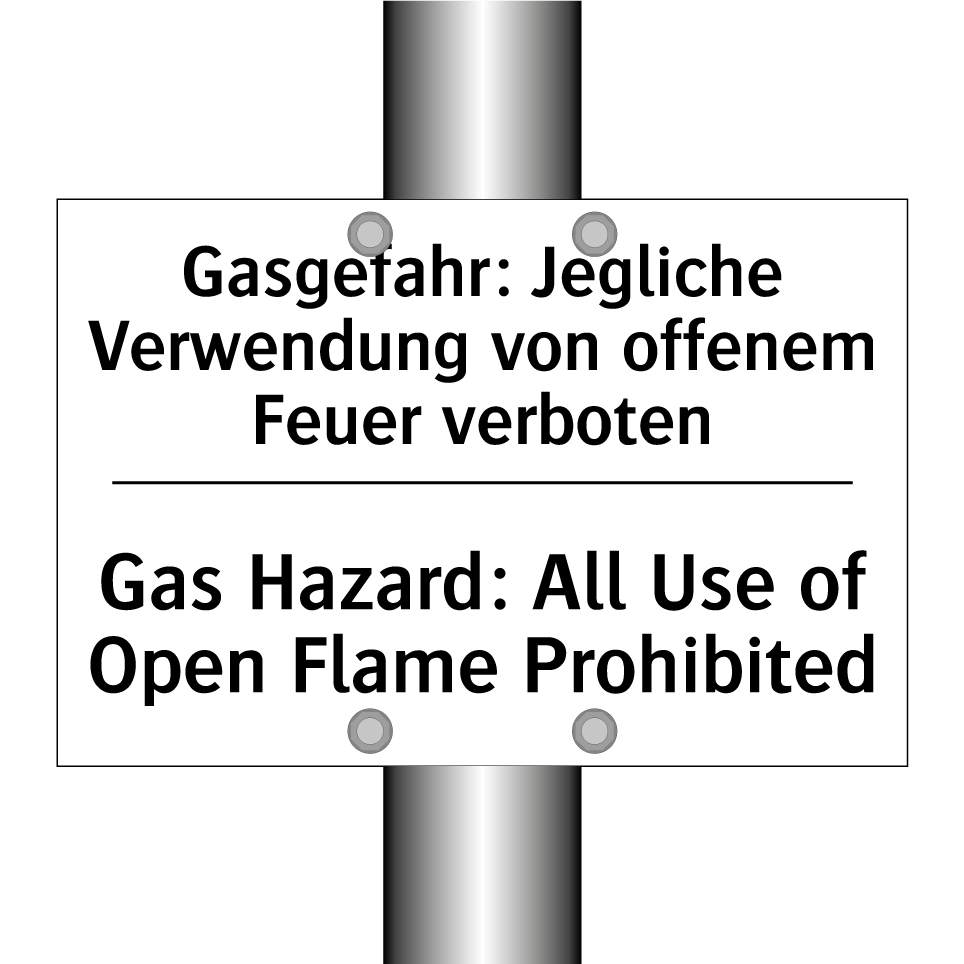 Gasgefahr: Jegliche Verwendung /.../ - Gas Hazard: All Use of Open Flame /.../