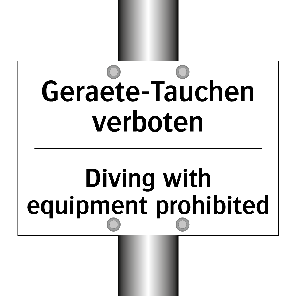 Geraete-Tauchen verboten - Diving with equipment prohibited/.../