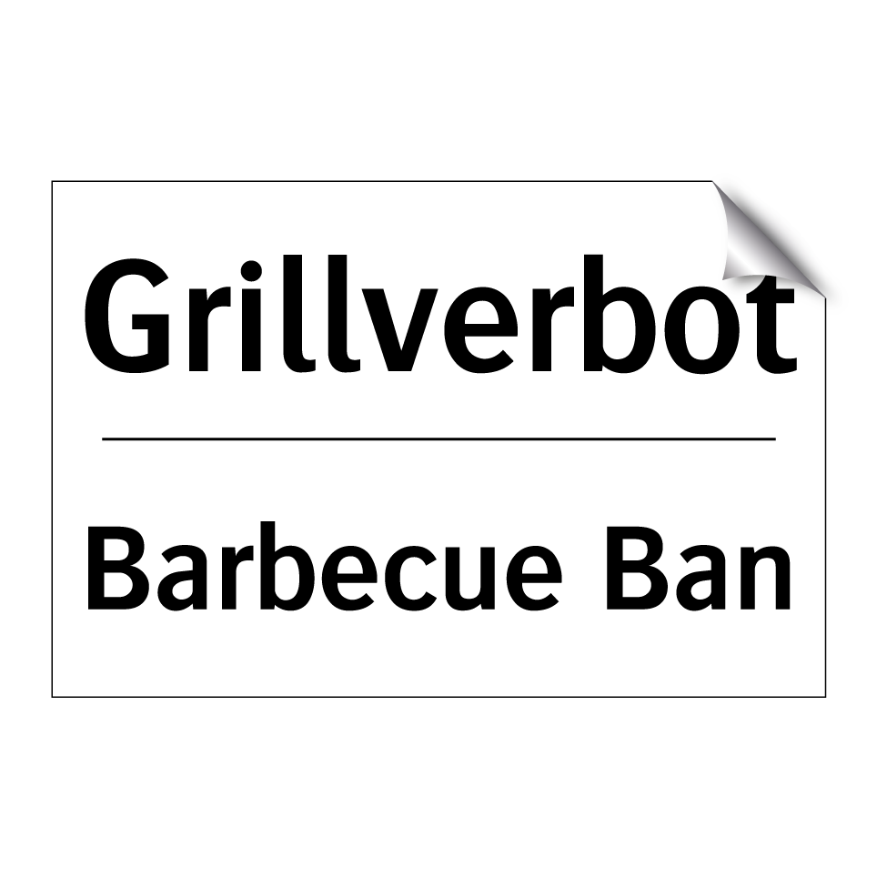 Grillverbot - Barbecue Ban