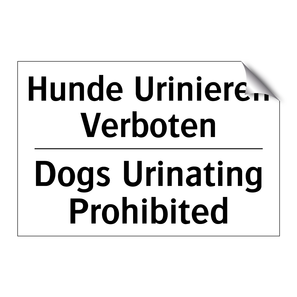 Hunde Urinieren Verboten - Dogs Urinating Prohibited