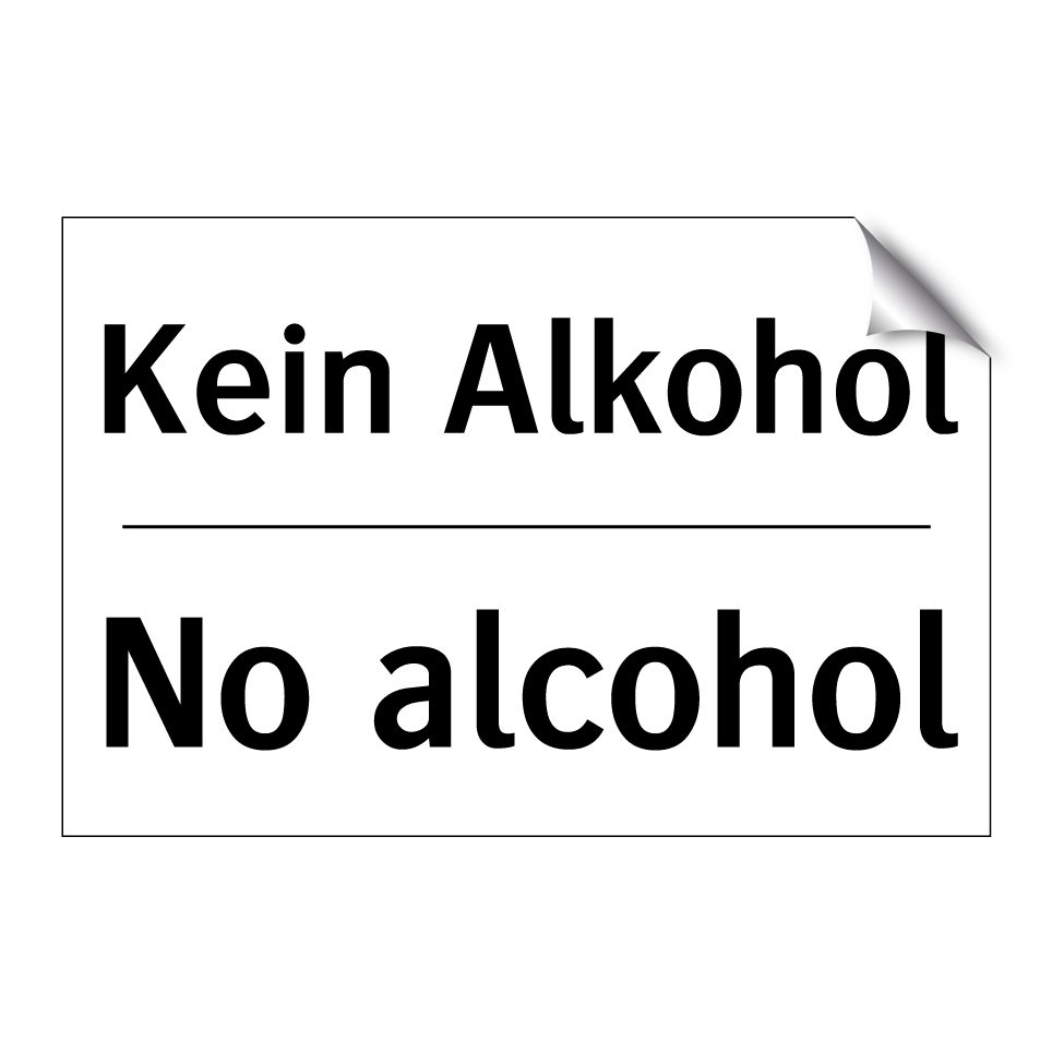 Kein Alkohol - No alcohol