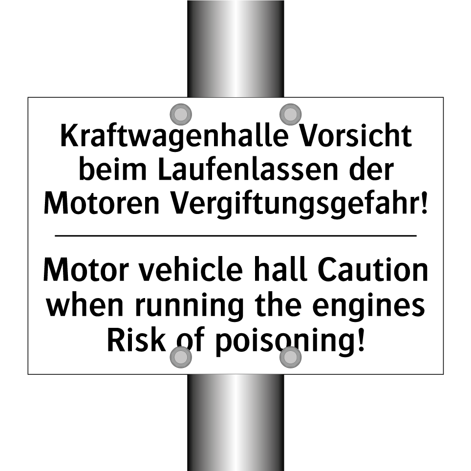 Kraftwagenhalle Vorsicht beim /.../ - Motor vehicle hall Caution when /.../