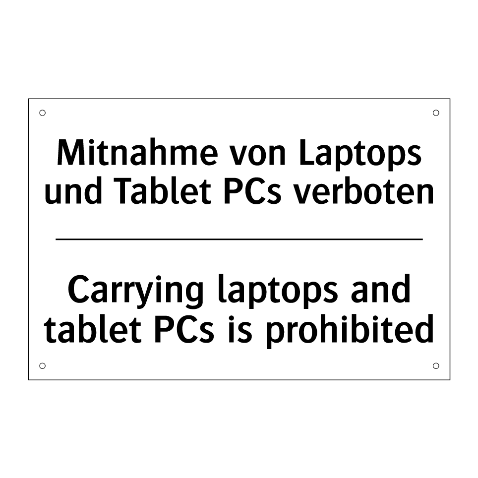 Mitnahme von Laptops und Tablet /.../ - Carrying laptops and tablet PCs /.../