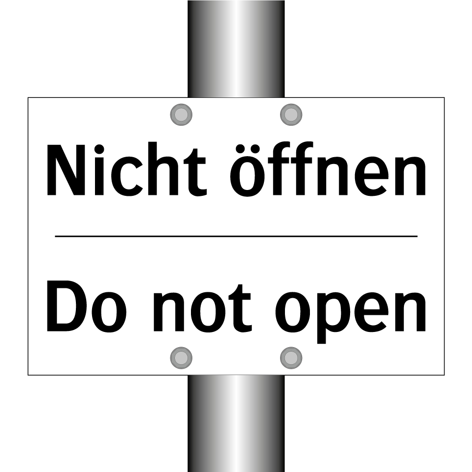 Nicht öffnen - Do not open