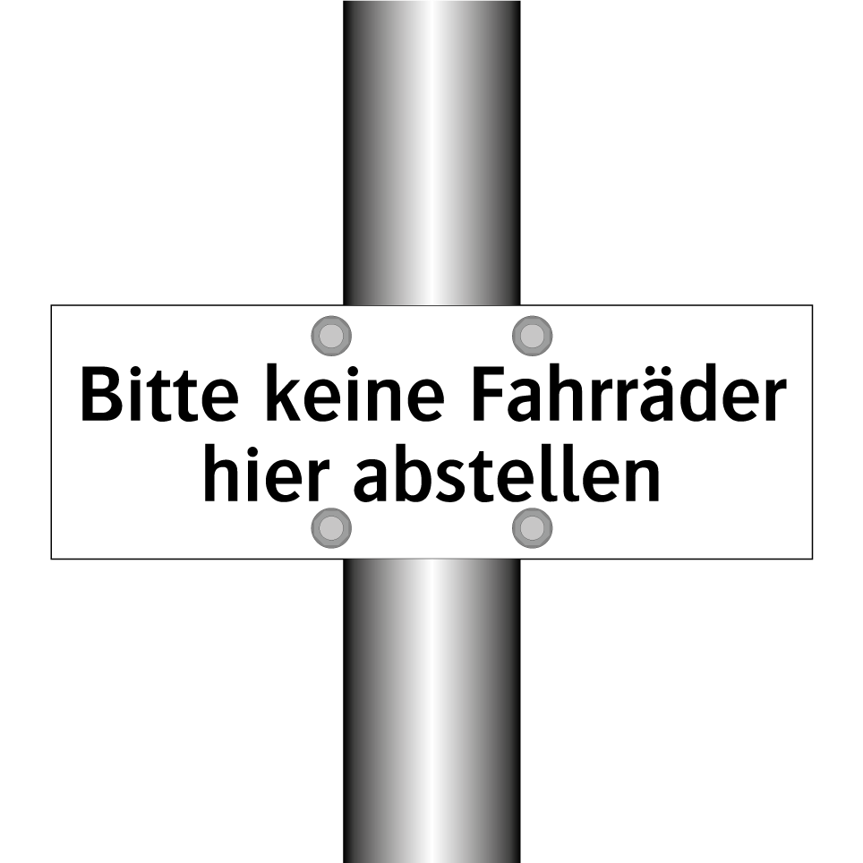 Bitte keine Fahrräder hier abstellen