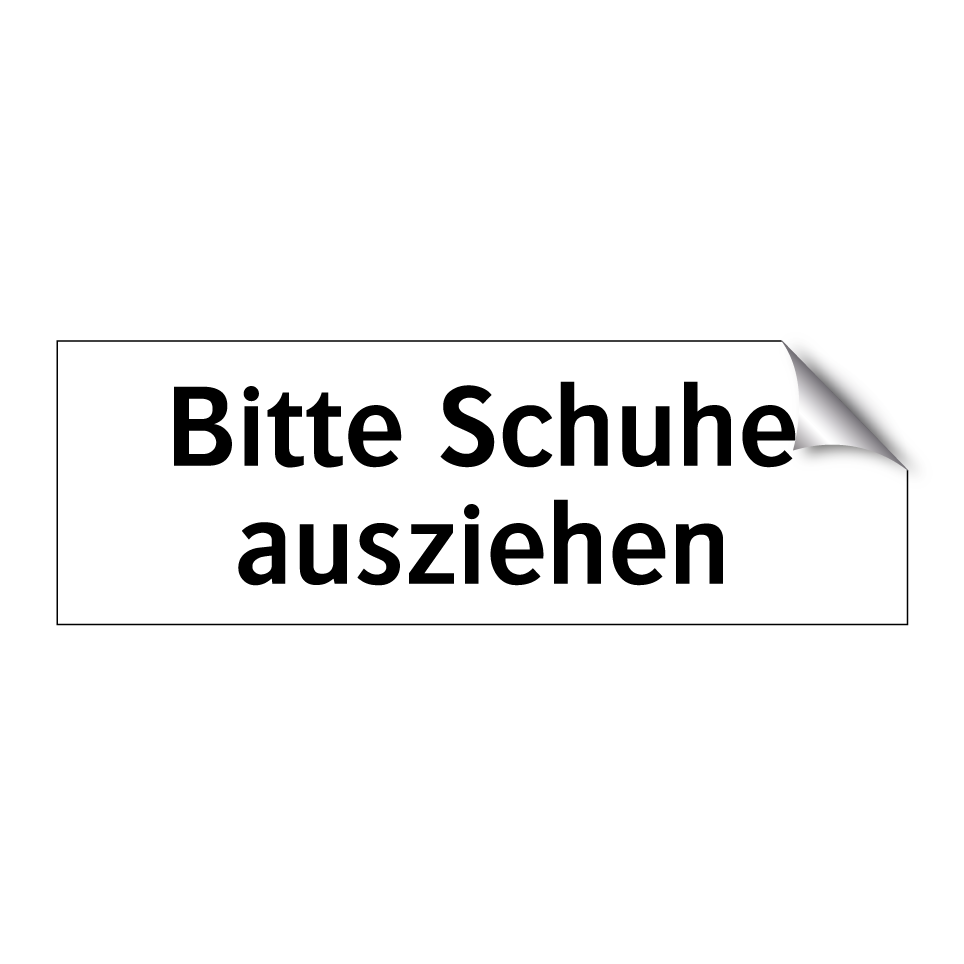 Bitte Schuhe ausziehen