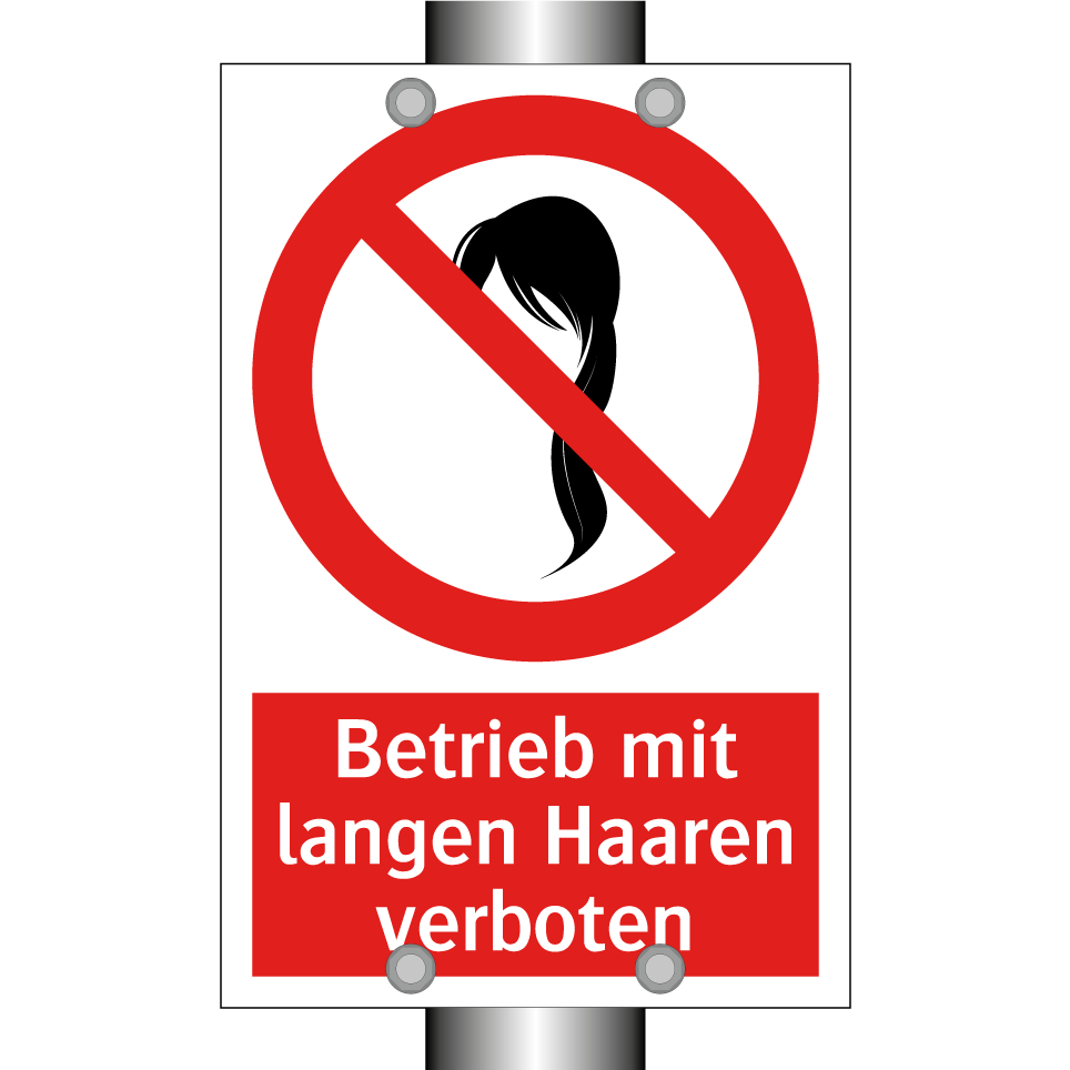 Betrieb mit langen Haaren verboten