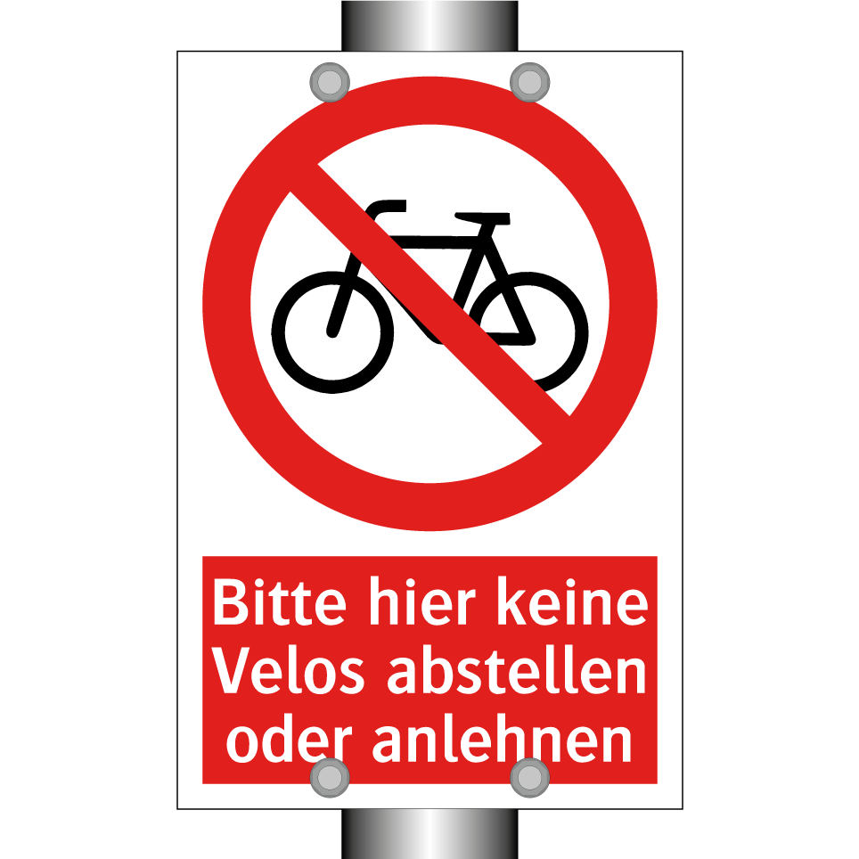 Bitte hier keine Velos abstellen oder anlehnen