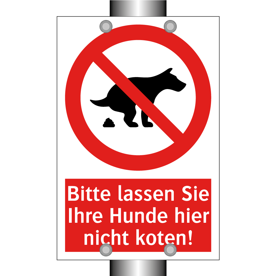 Bitte lassen Sie Ihre Hunde hier nicht koten!